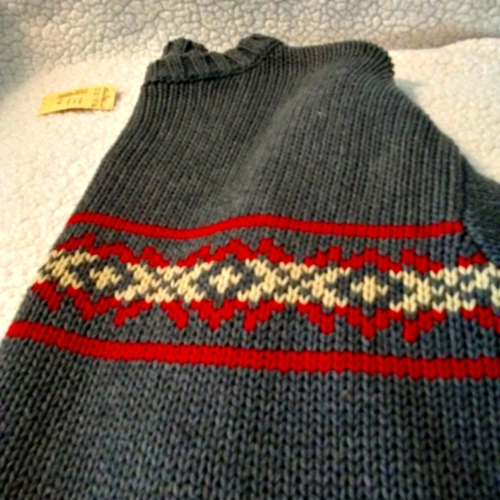 Mens heavy cotton knit crew neck